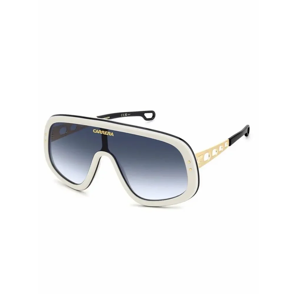 New Carrera FLAGLAB17 0B4E08 Oversized Shield Sunglasses in White Authentic